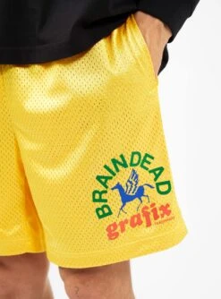 Grafix Team Shorts Yellow -Deals Curated Attire Store 13.05.22 garbstore model kit9910