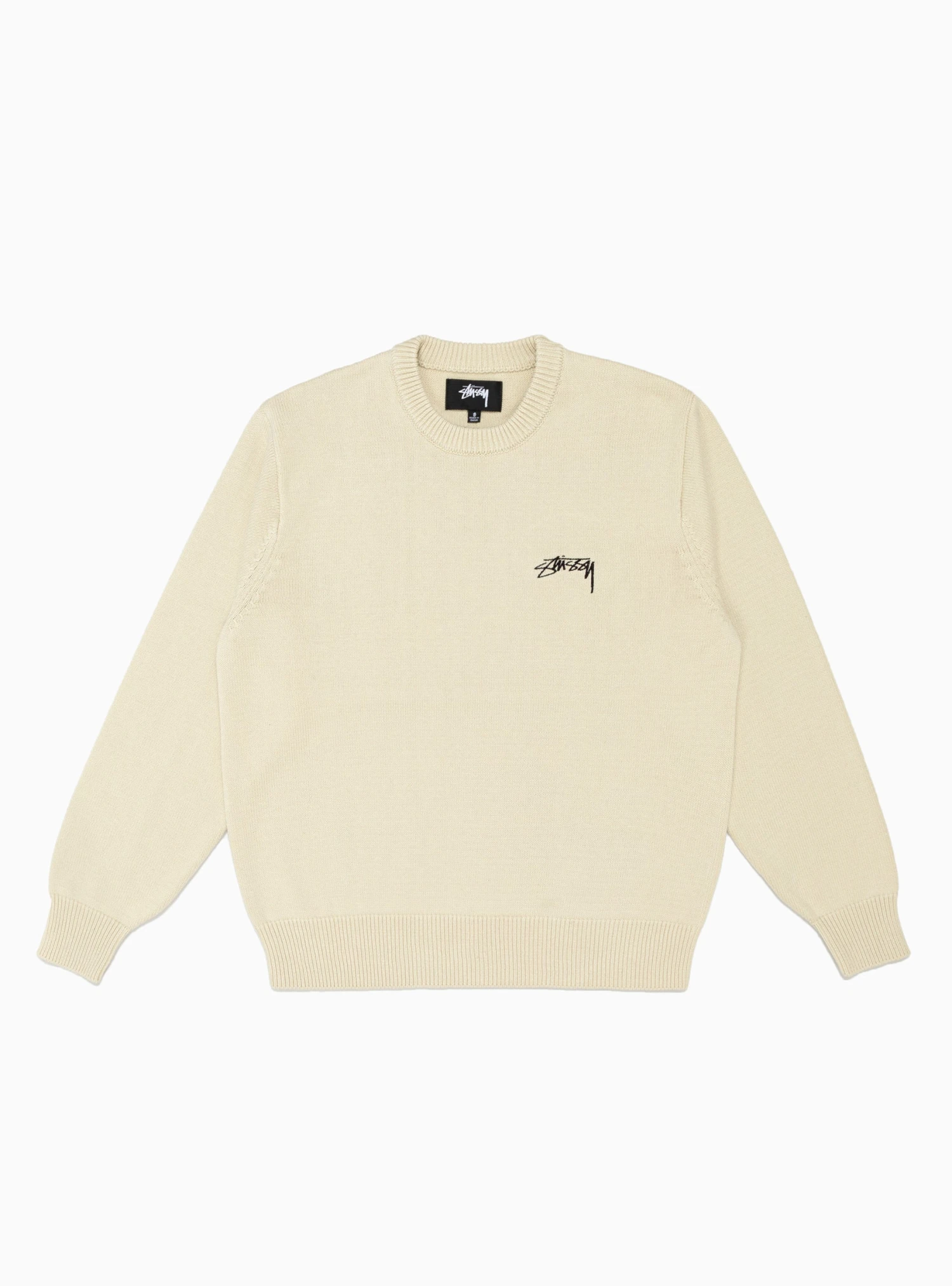 Stüssy Care Label Sweater Natural 2 Stüssy Care Label Sweater Natural - Image 2