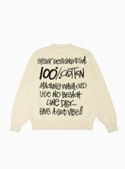 Stüssy Care Label Sweater Natural