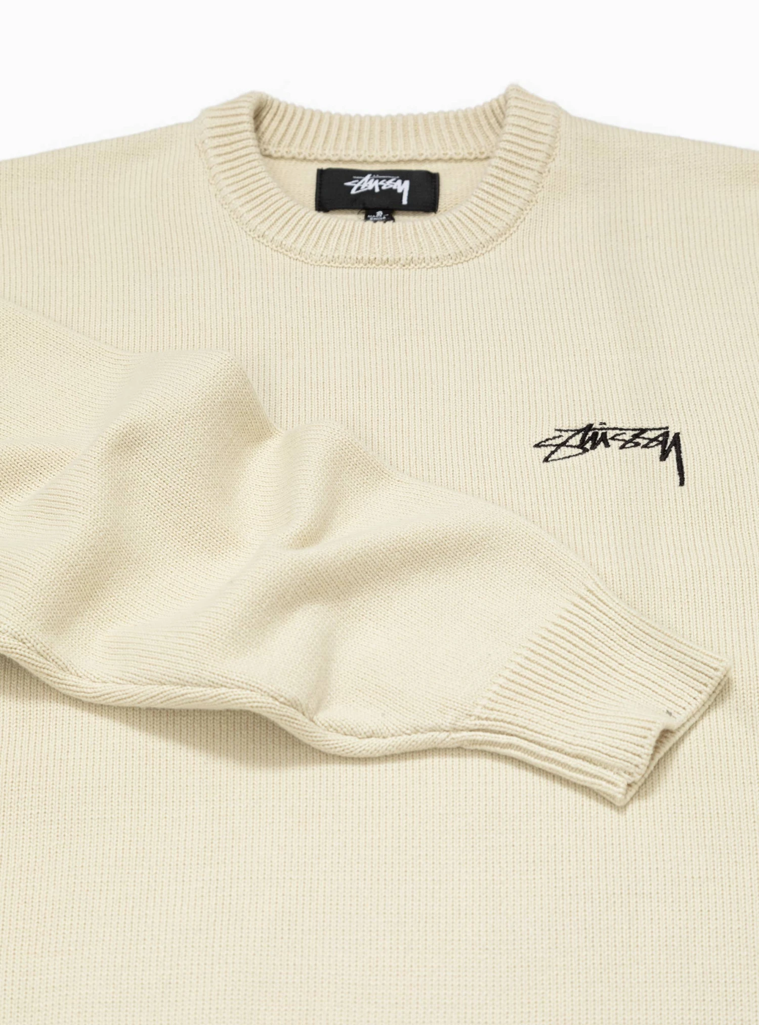 Stüssy Care Label Sweater Natural 3 Stüssy Care Label Sweater Natural - Image 3
