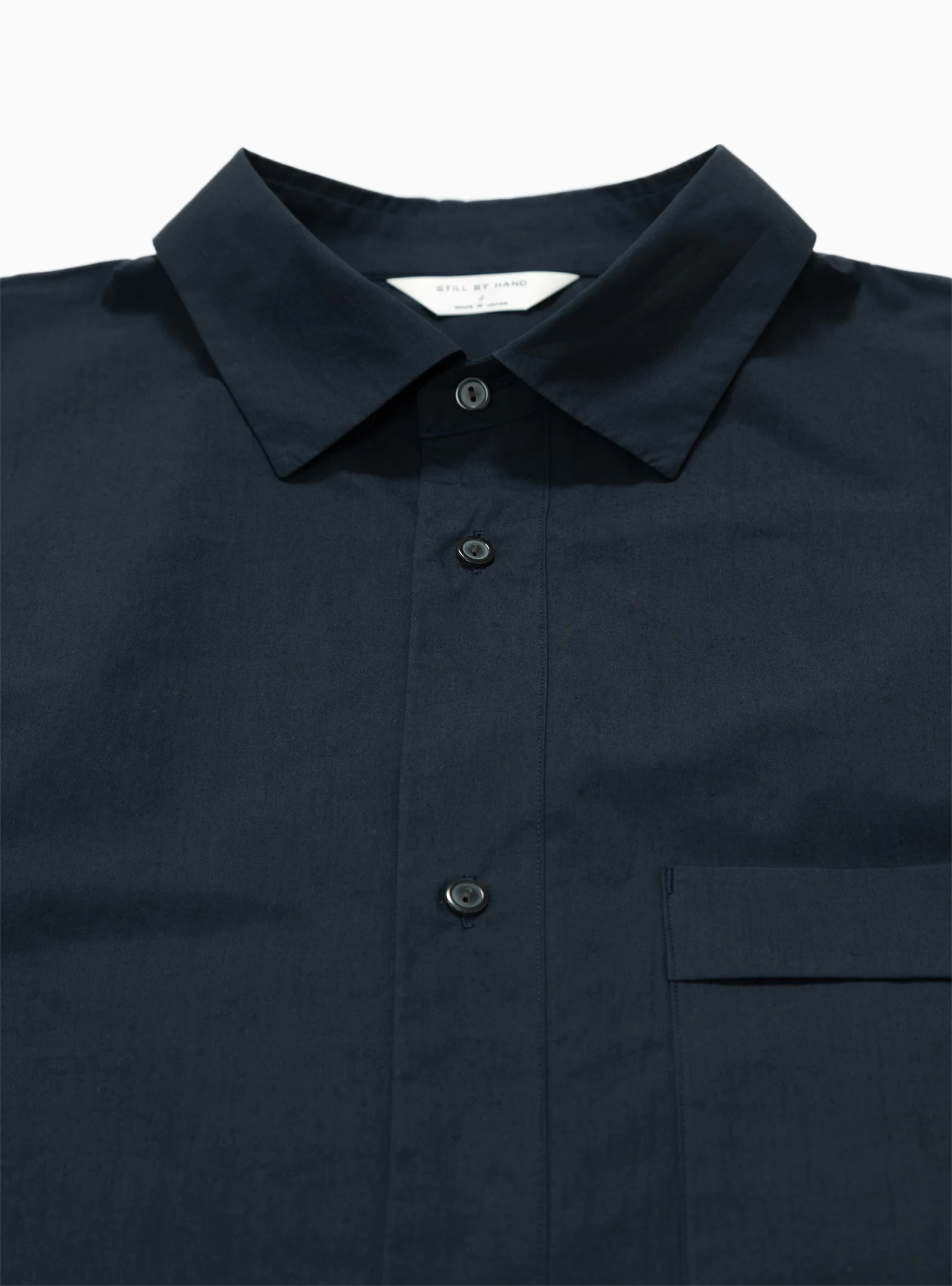Cotton & Linen Half Sleeve Shirt Navy 4 Cotton & Linen Half Sleeve Shirt Navy - Image 4