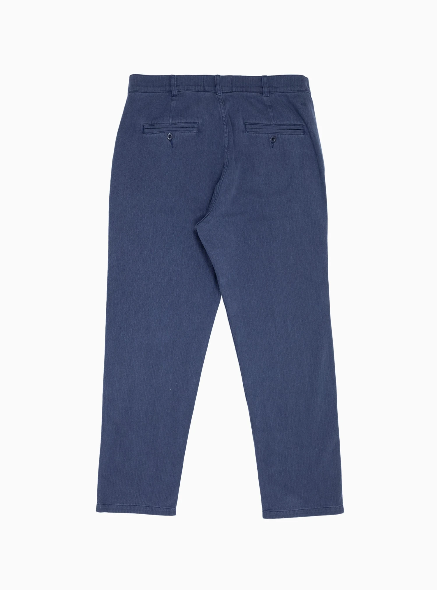 Pleated Herringbone Trousers Navy 6 Pleated Herringbone Trousers Navy - Image 6