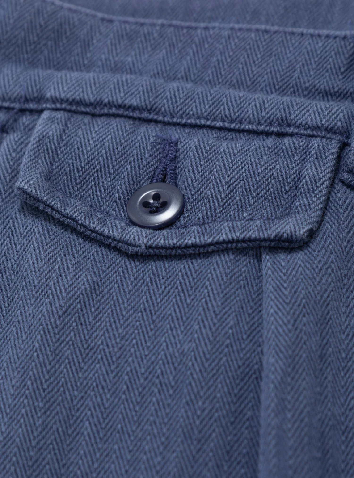 Pleated Herringbone Trousers Navy 4 Pleated Herringbone Trousers Navy - Image 4