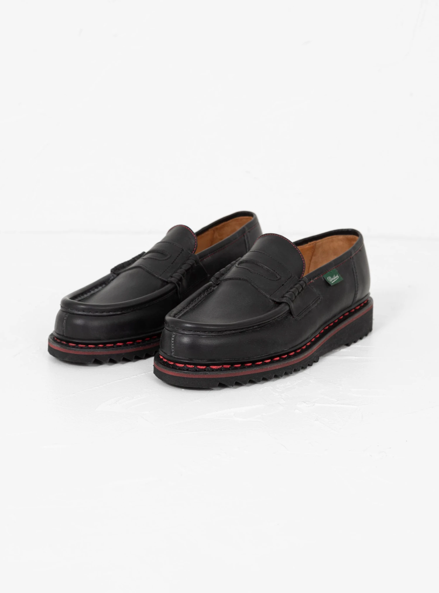 Paraboot Reims Loafers Black & Red 2 Paraboot Reims Loafers Black & Red - Image 2