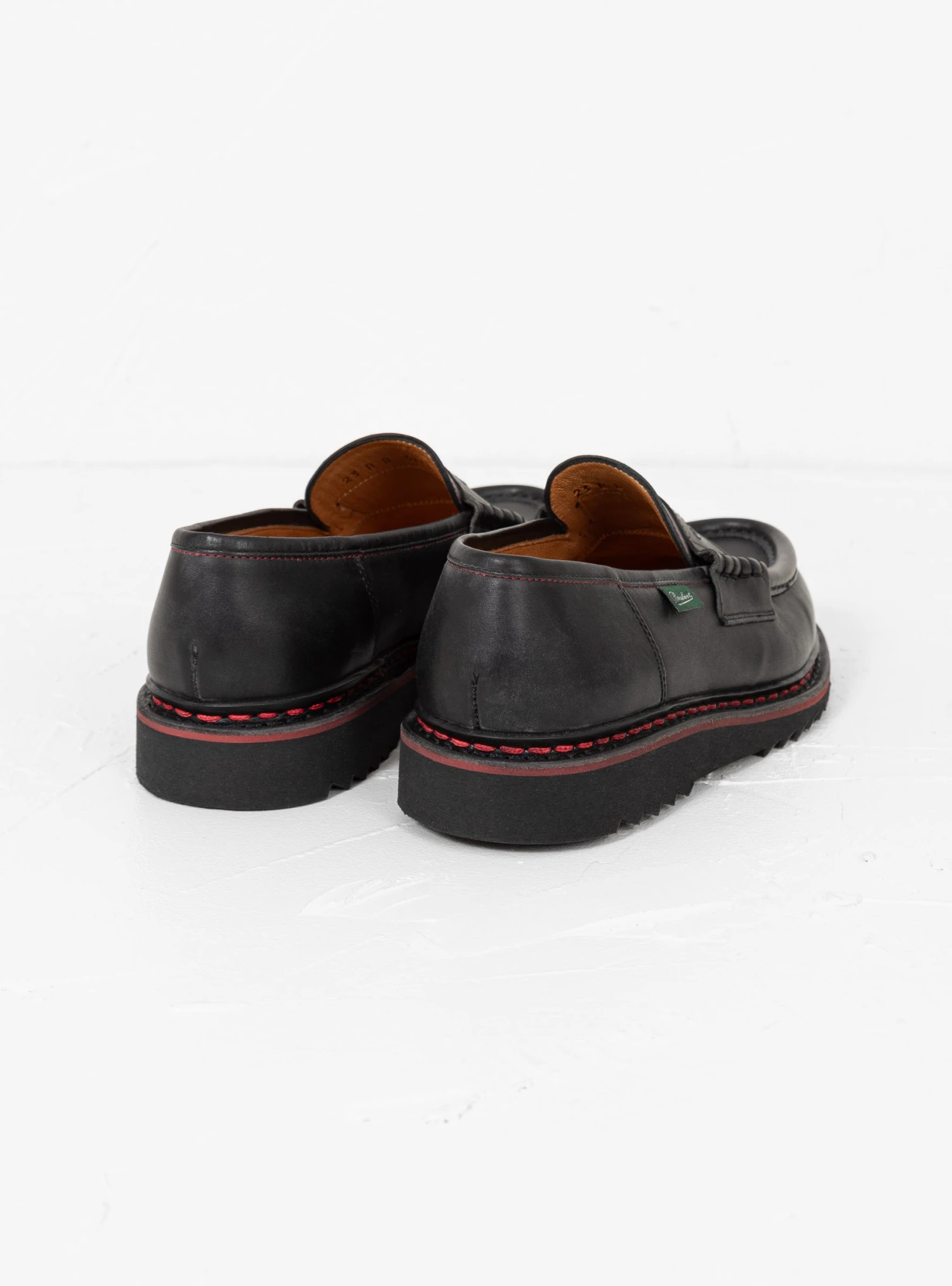 Paraboot Reims Loafers Black & Red 4 Paraboot Reims Loafers Black & Red - Image 4
