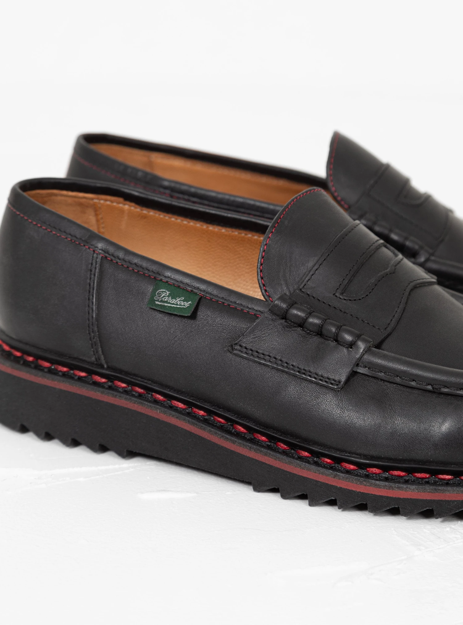 Paraboot Reims Loafers Black & Red 3 Paraboot Reims Loafers Black & Red - Image 3