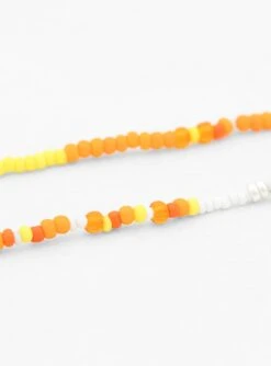 Long Venetian Glass Bead Necklace Orange & Yellow -Deals Curated Attire Store 30181007 LongVenetianGlassBeadNecklace Orange Yellow NORTHWORKS 3