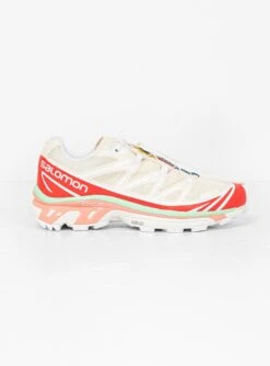 Deals Curated Attire Store 30 Salomon XT-6 Sneakers Shortbread, Poppy Red & Green Ash