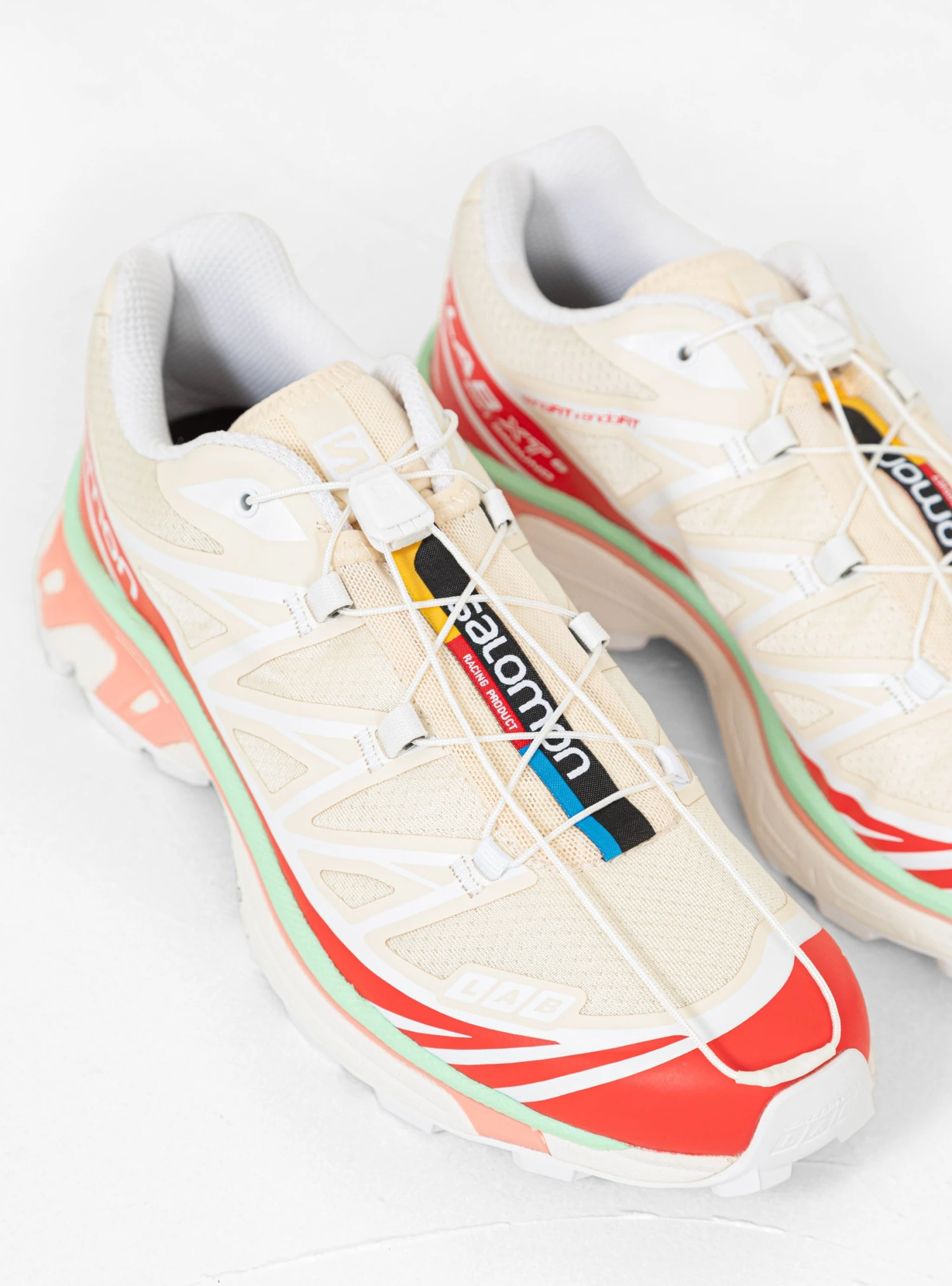 Salomon XT-6 Sneakers Shortbread, Poppy Red & Green Ash 4 Salomon XT-6 Sneakers Shortbread, Poppy Red & Green Ash - Image 4