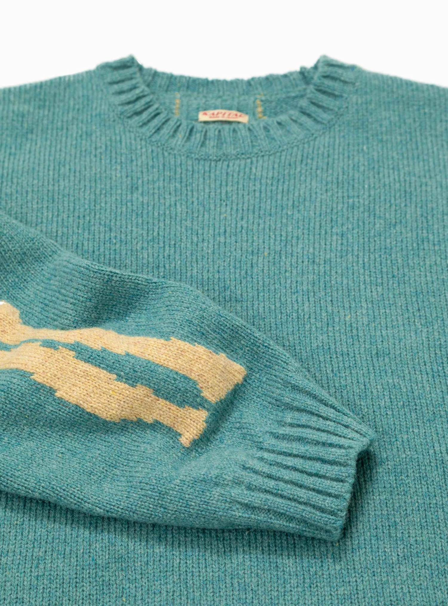 BONE 5G Wool Sweater Sax Blue 4 BONE 5G Wool Sweater Sax Blue - Image 4