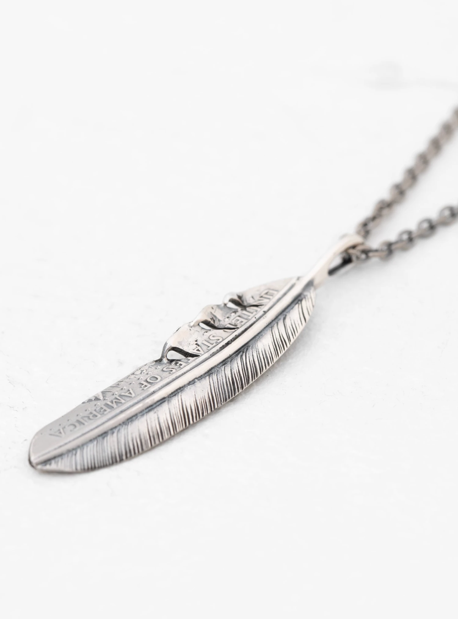 Liberty Feather Pendant Necklace Silver 1 Liberty Feather Pendant Necklace Silver