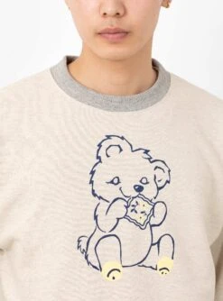 Peckish Little Bear Crewneck Ecru & Grey -Deals Curated Attire Store 30267718 Peckish Little Bear Crewneck Ecru Grey KAPITAL c