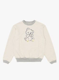 Peckish Little Bear Crewneck Ecru & Grey