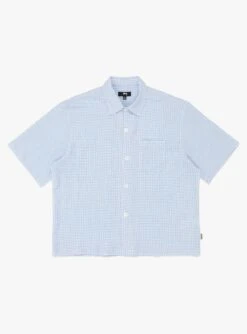 Stüssy Flat Bottom Crinkled Shirt Blue Check