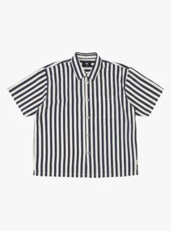 Stüssy Flat Bottom Stripe Shirt Navy