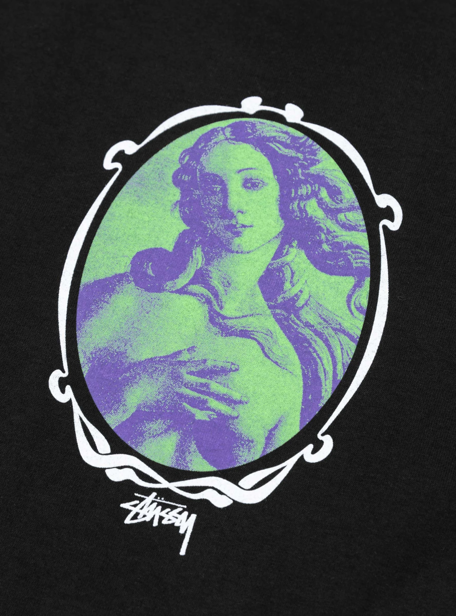 Stüssy Venus Oval Pigment Dyed Tee Black 3 Stüssy Venus Oval Pigment Dyed Tee Black - Image 3