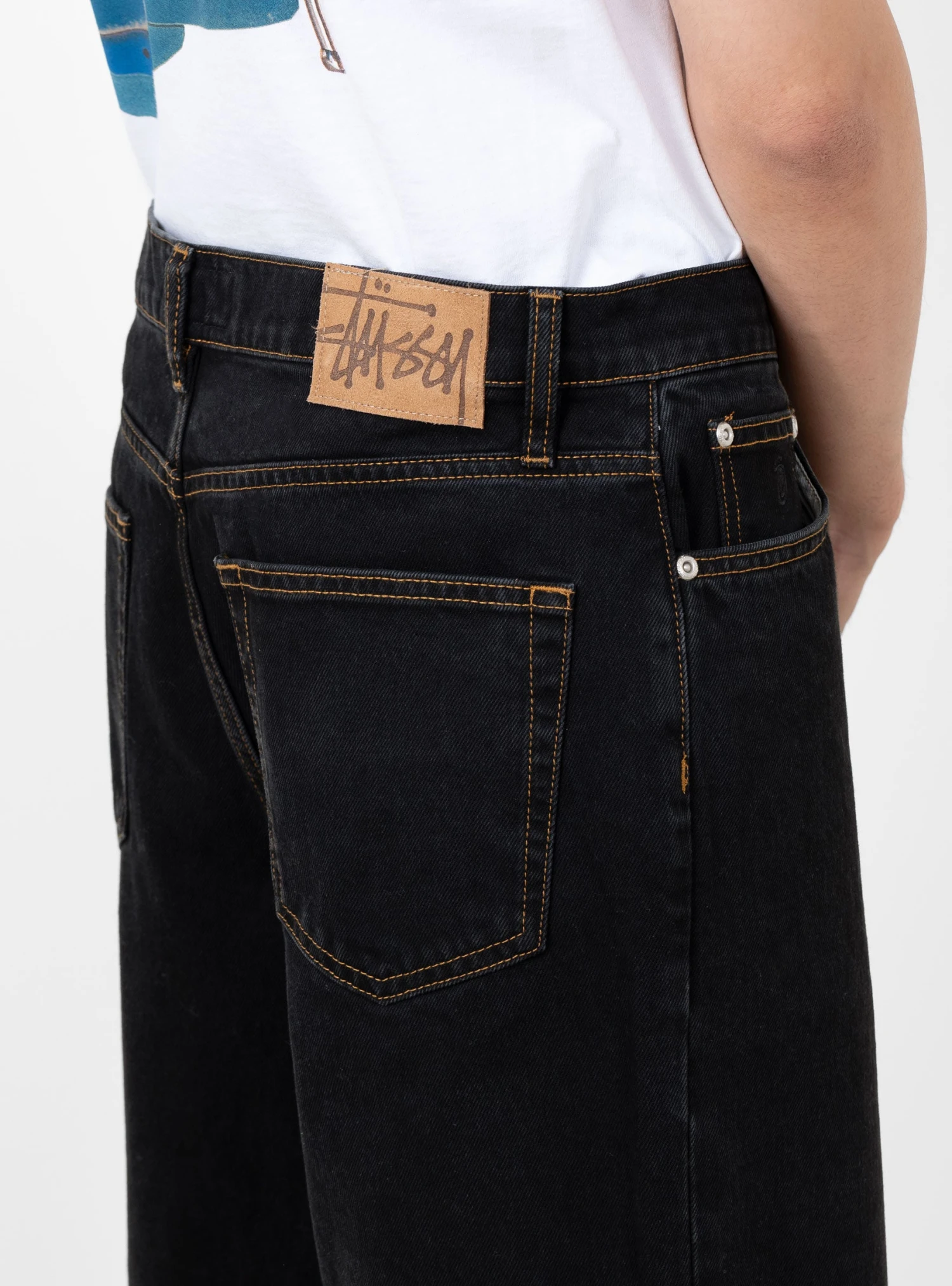 Stüssy Big Ol' Jean Denim Washed Black 5 Stüssy Big Ol' Jean Denim Washed Black - Image 5