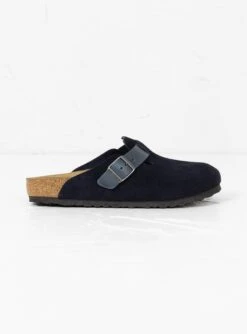 Deals Curated Attire Store 32 Birkenstock Boston Suede & Oiled Leather Sandal Midnight