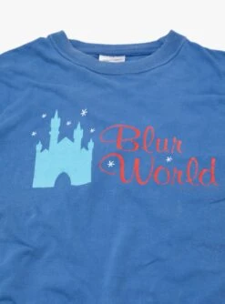 '90s Blur World T-shirt Blue -Deals Curated Attire Store 3J9A0247