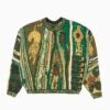 Rasta Gaudy 7G Knit Jumper Green