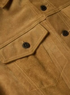 Along The Fence Trucker Jacket Caramel -Deals Curated Attire Store ALONG THE FENCE TRUCKER JACKET TOBACCO SUEDE 4