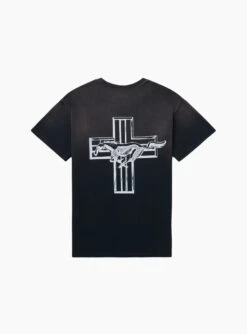 Mustang Cross T-Shirt Washed Black -Deals Curated Attire Store MUSTANG CROSS WASHED BLACK 2