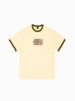 Throw Up Ringer T-shirt Cream